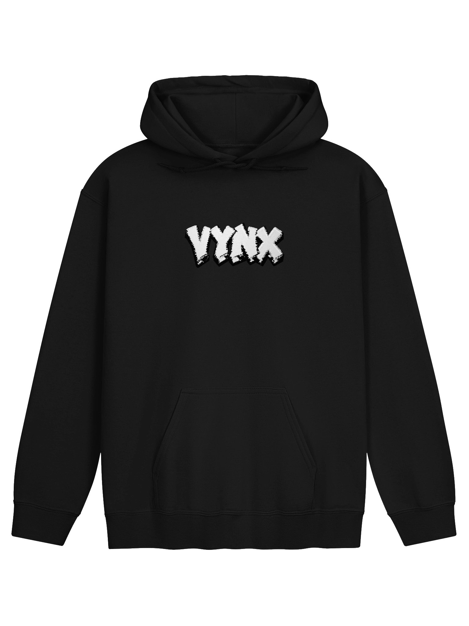 Black Vynx Graffiti Hoodie with a white VYNX logo